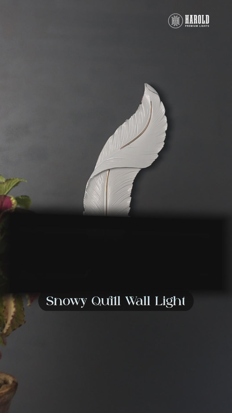 Snowy Quill Wall Light