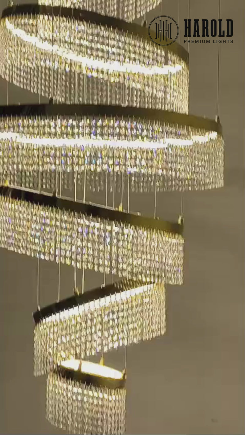 Crystal Imbrem Ring Chandelier