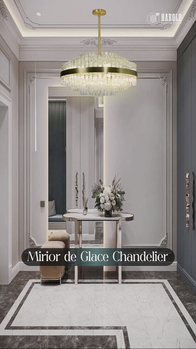 Mirior de Glace Round Chandelier