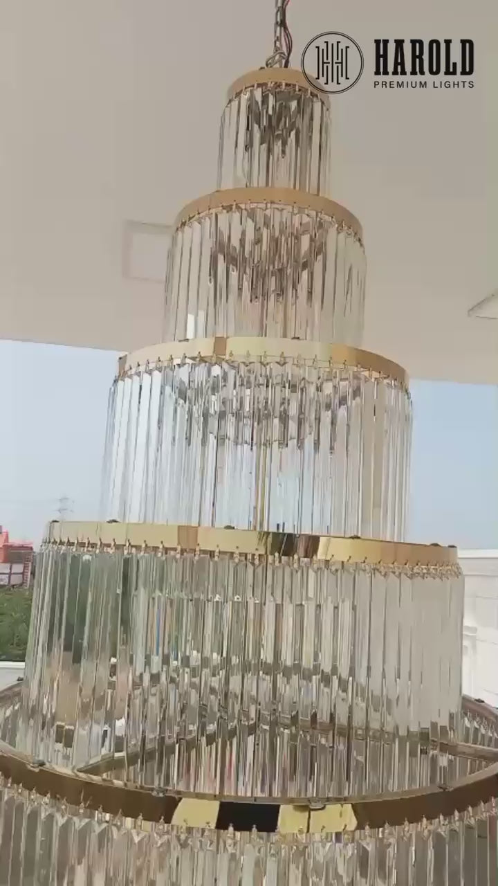 Caverna Long Crystal Chandelier
