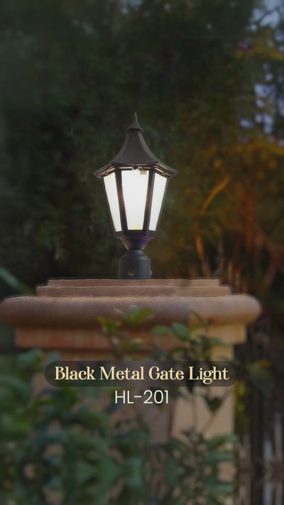 Black Metal Gate Light HL-201