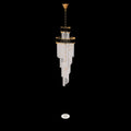 Black Geminus Long Crystal Chandelier