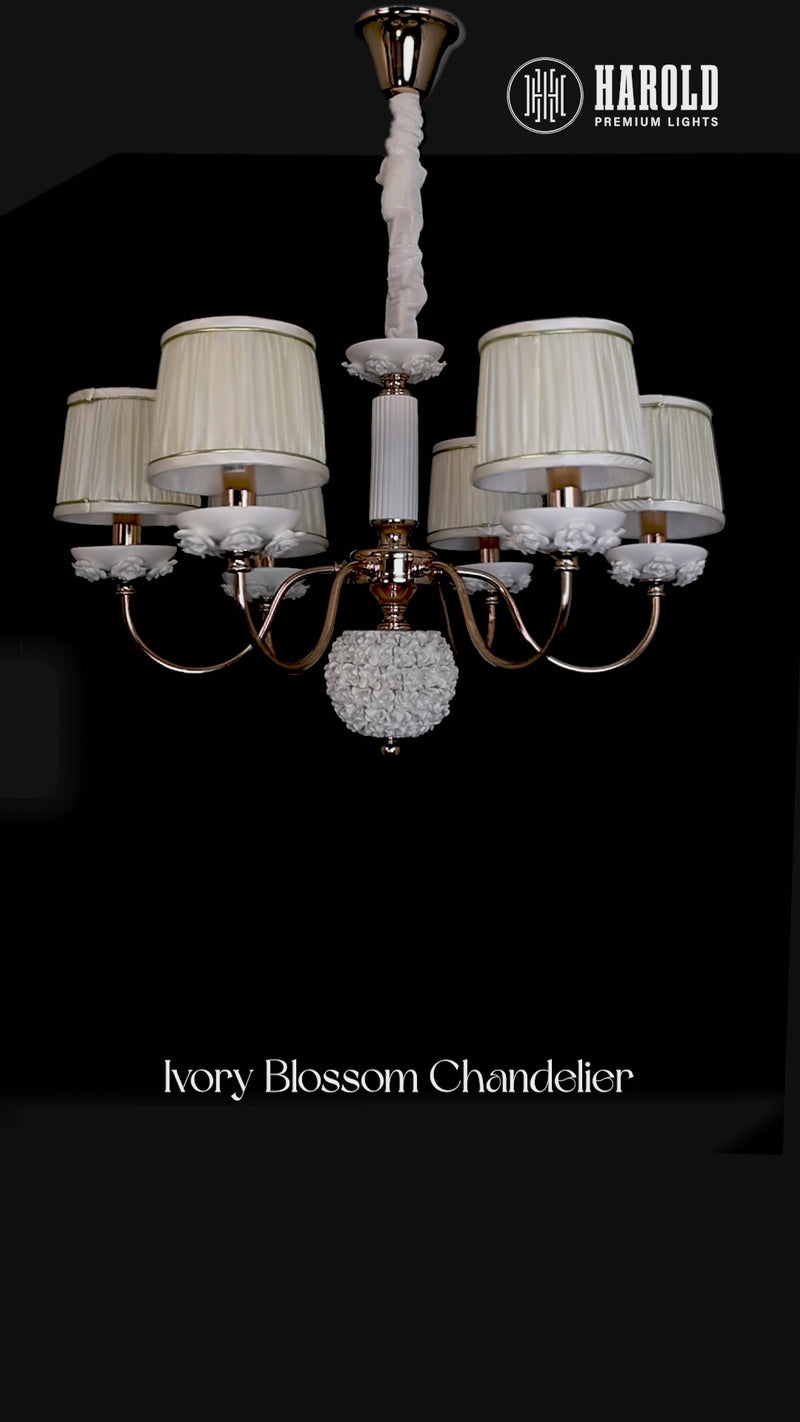 Ivory Blossom Chandelier