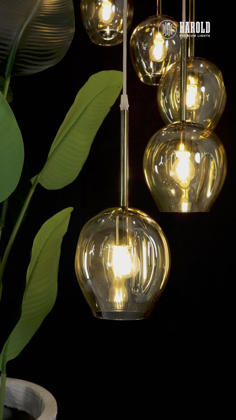 Ordo Staircase Long Glass Chandelier