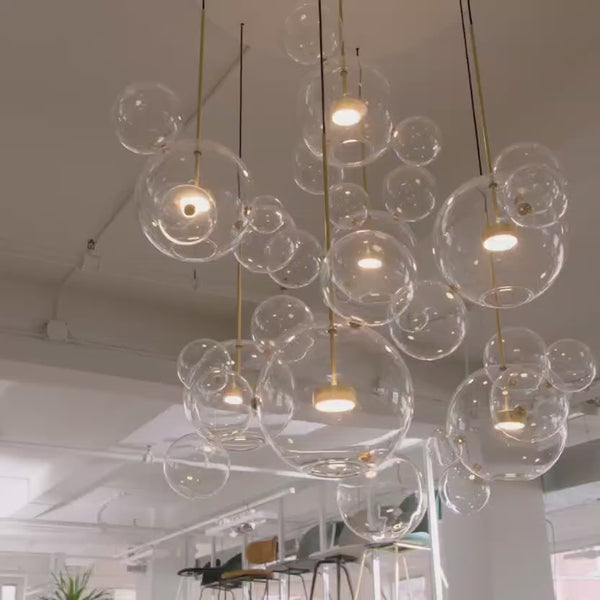 Hanging bubble outlet lights