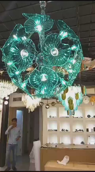 Lotus Emerald Chandelier