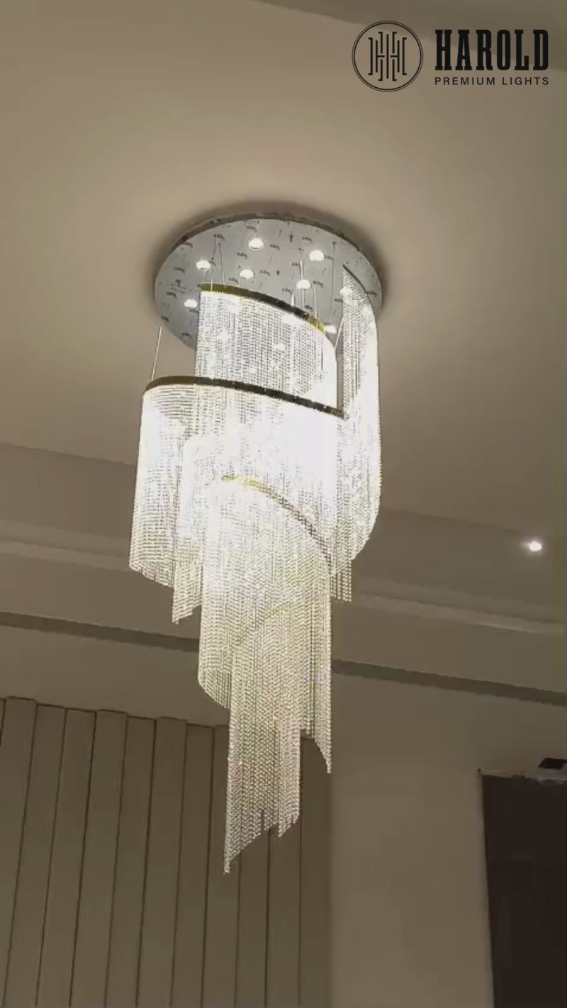 Luxuriosa Long Crystal Chandelier