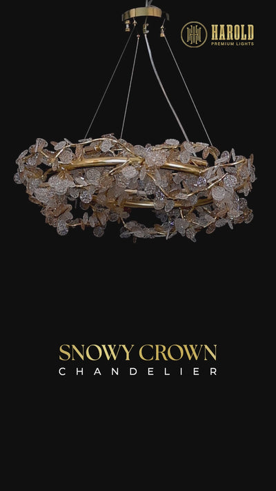 Snowy Crown Chandelier