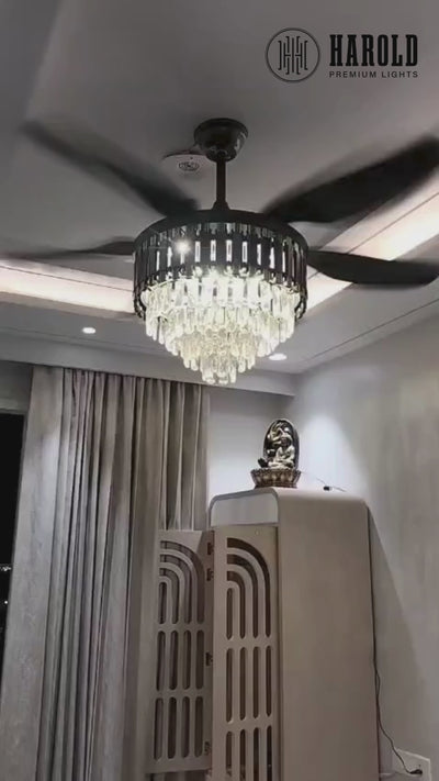 Midnight Luxe Ceiling Fan with Remote Control - 52" Inch Blade