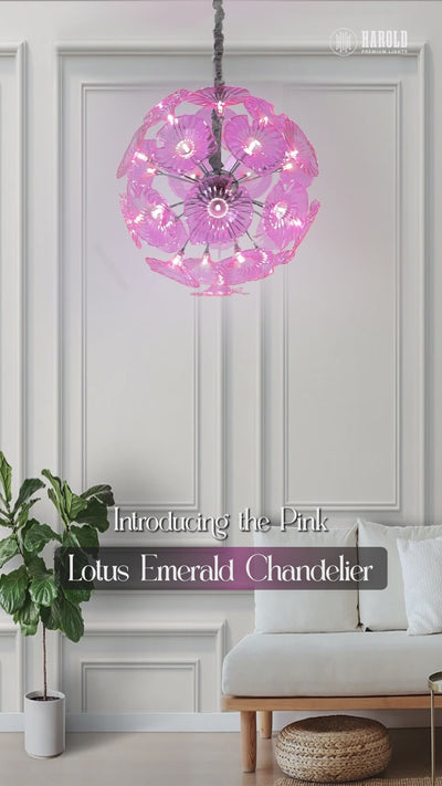 Lotus Emerald Chandelier