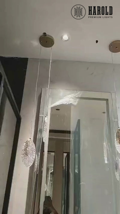 Tinsel Hoop Hanging Pendant Light