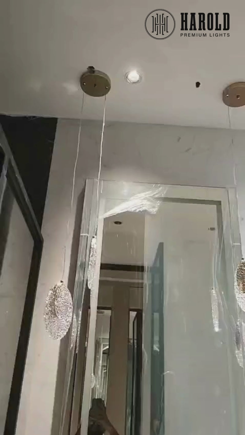 Tinsel Hoop Hanging Pendant Light