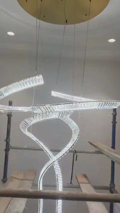 Golden Spiral Necklace Chandelier