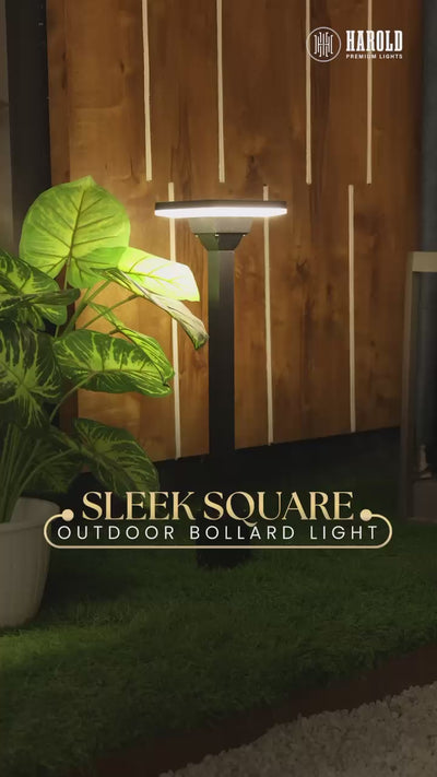 Sleek Square Outdoor Bollard Light - For Garden, Pathways & Landscape Lighting