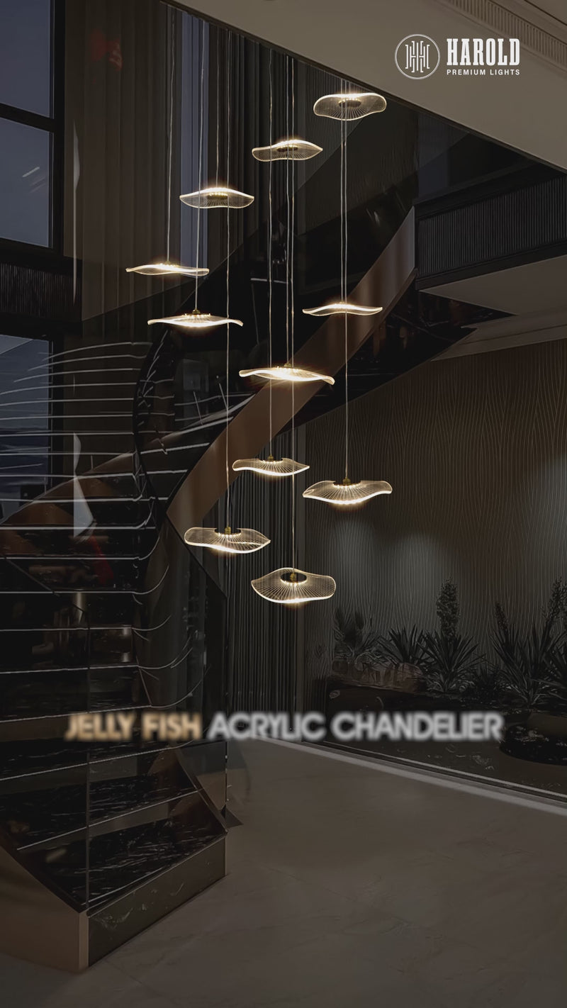 Jelly Fish Acrylic Chandelier