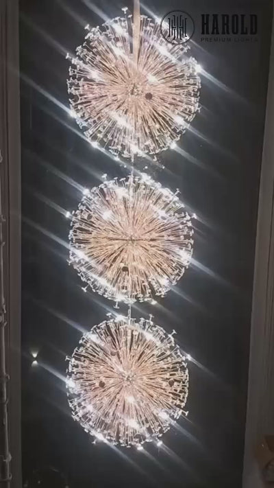 Golden Radiance Burst Chandelier