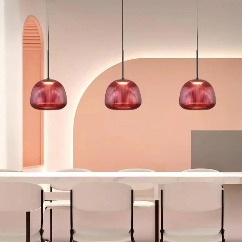Crimson Dome Pendant Light