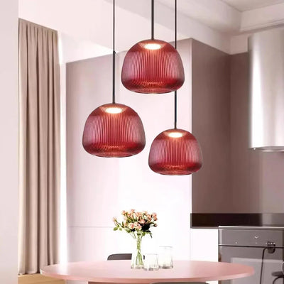 Crimson Dome Pendant Light