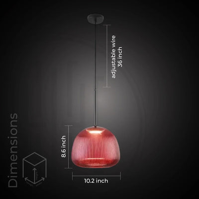 Crimson Dome Pendant Light