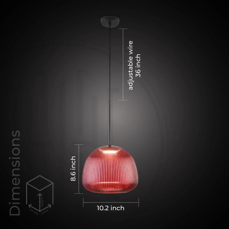 Crimson Dome Pendant Light
