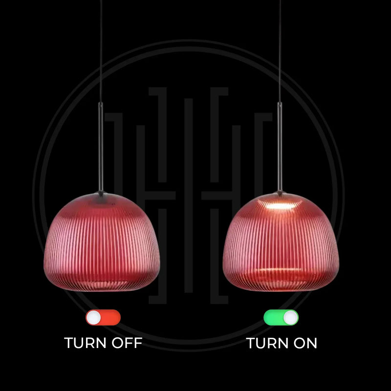 Crimson Dome Pendant Light