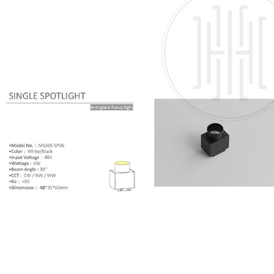 Single Spotlight Ultrathin Magnetic Tracklight