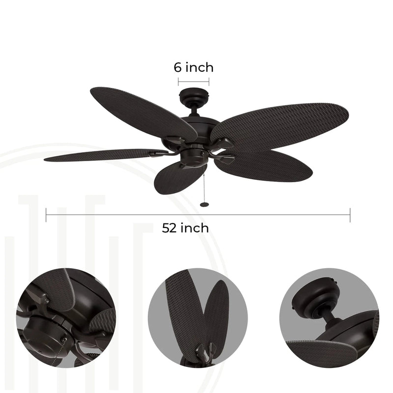 Botanica Breeze Ceiling Fan - 52" Inch