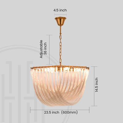 Velora Glass Wave Chandelier