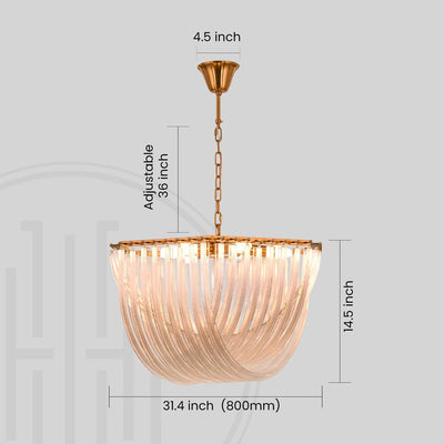 Velora Glass Wave Chandelier