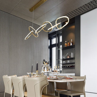 Abstract 5 Ring Dining Chandelier