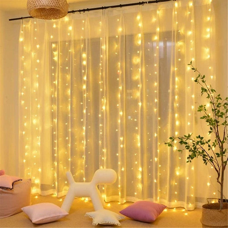 Decorative LED Fairy String Curtain Light - Warm White (240 LEDs)