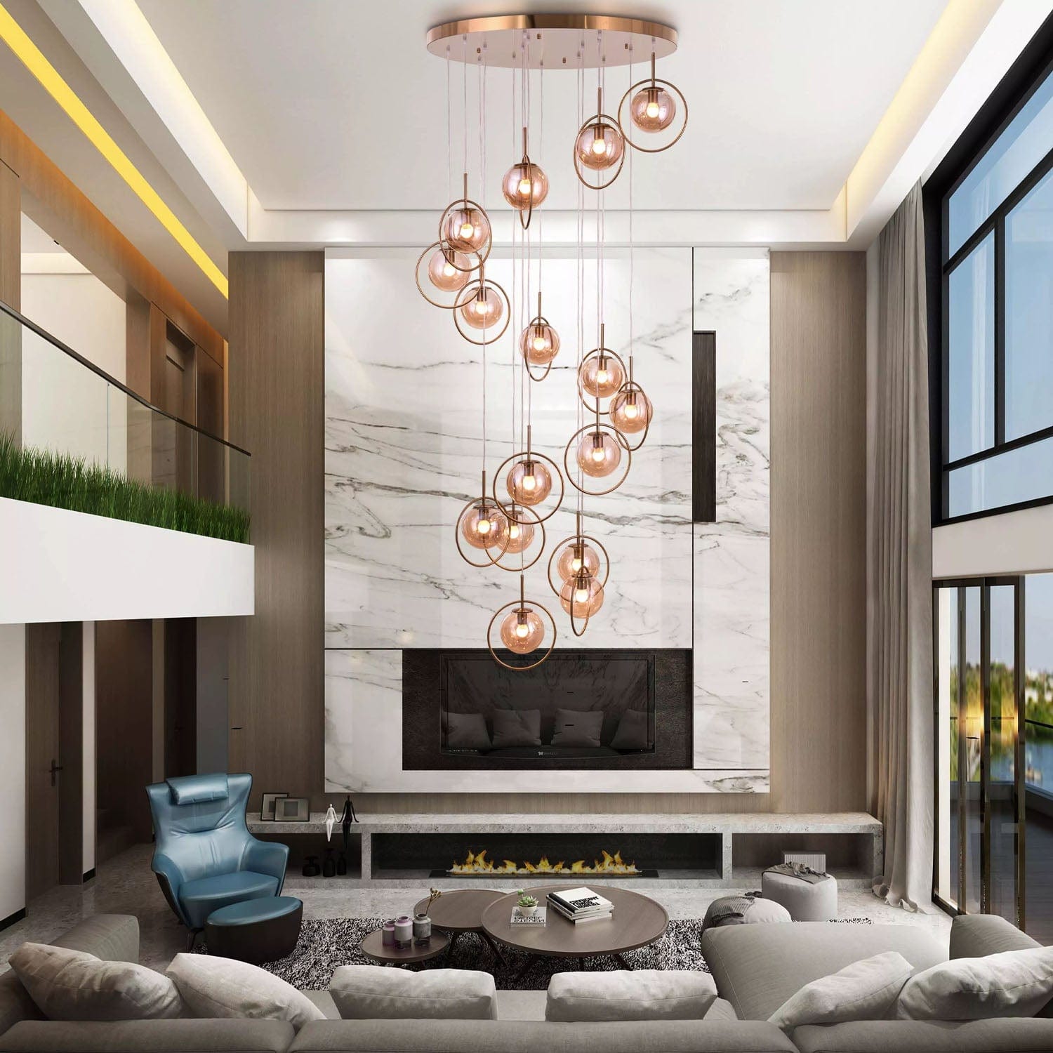 Efficere Double Height Chandelier1