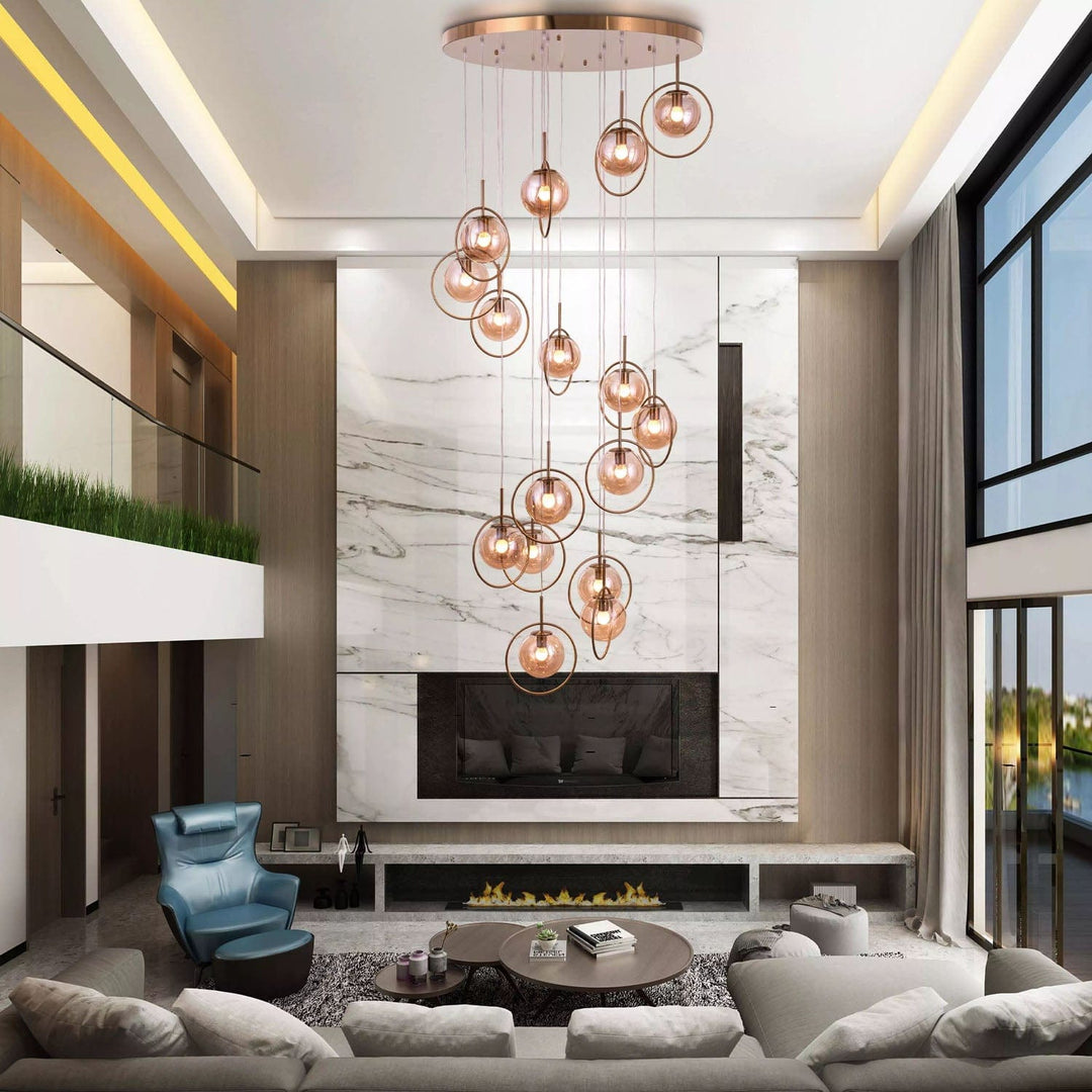 Efficere Double Height Chandelier – Harold Electricals