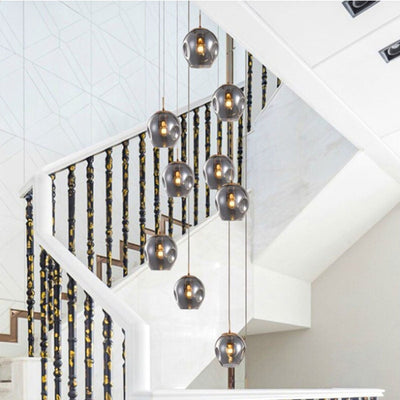 Ordo Staircase Long Glass Chandelier