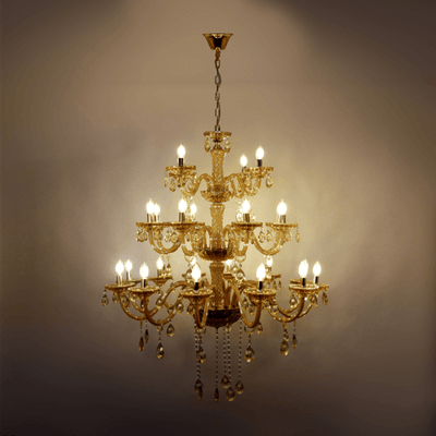 24 lights amber chandelier 1