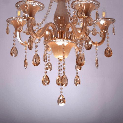 6 lights amber chandelier 5