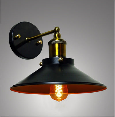 Harold Electricals-Wall Lamp Antique Vintage Industrial Loft, E27 Holder, Decorative, Urban Retro Style, Black Powder Coated
