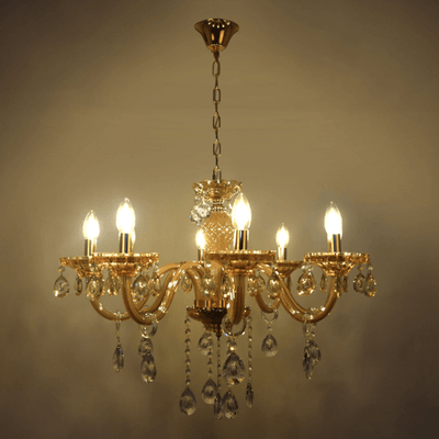 8 lights amber chandelier 1
