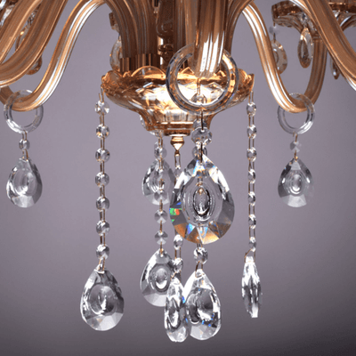8 lights amber chandelier 4