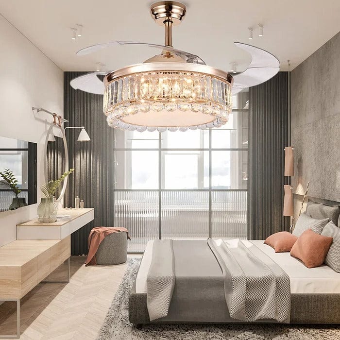Abniel LED Smart Chandelier Ceiling Fan With Remote Control