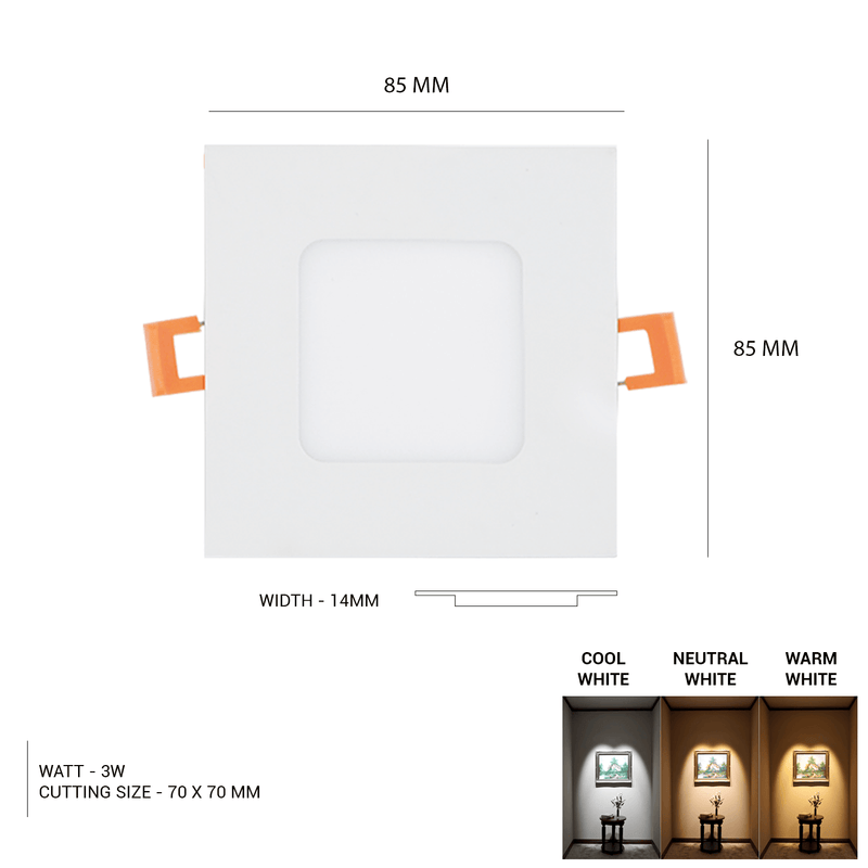 Square concealed light deals