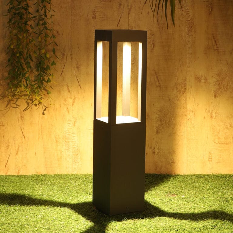 Quad Glare Modern Bollard Garden Light