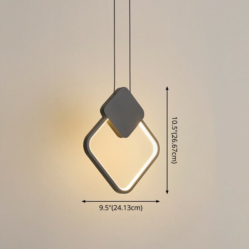 Modern Geometric Rhombus LED Pendant Light
