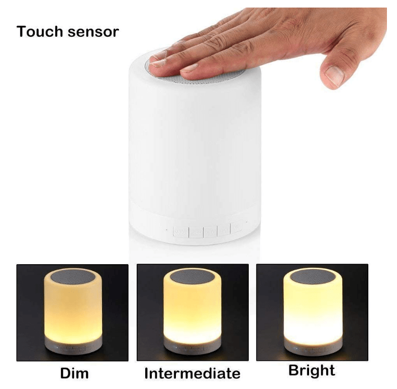Harold Electricals-Wireless Portable Bluetooth Speaker with Smart Touch LED Mood Lamp, SD Card and Mic