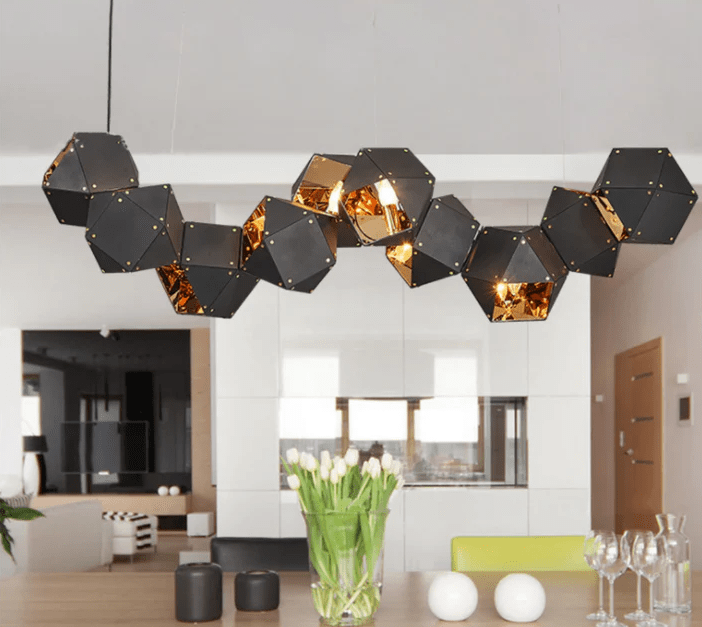 Tipo Modern Black Metal Chandelier