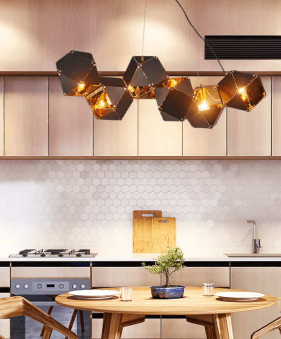Tipo Modern Black Metal Chandelier