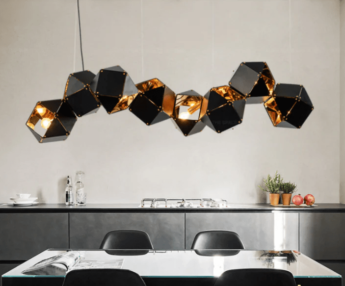 Tipo Modern Black Metal Chandelier