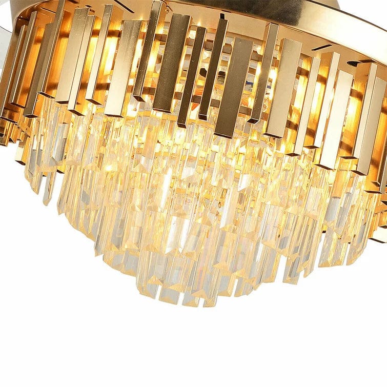 Golden Mamba Chandelier Ceiling Fan with Remote Control