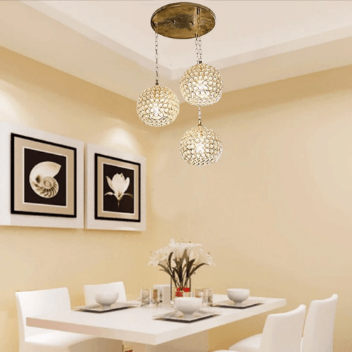Golden Crystal Hanging Light Harold Electricals