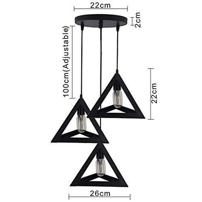 metal triangle shape hanging light 3